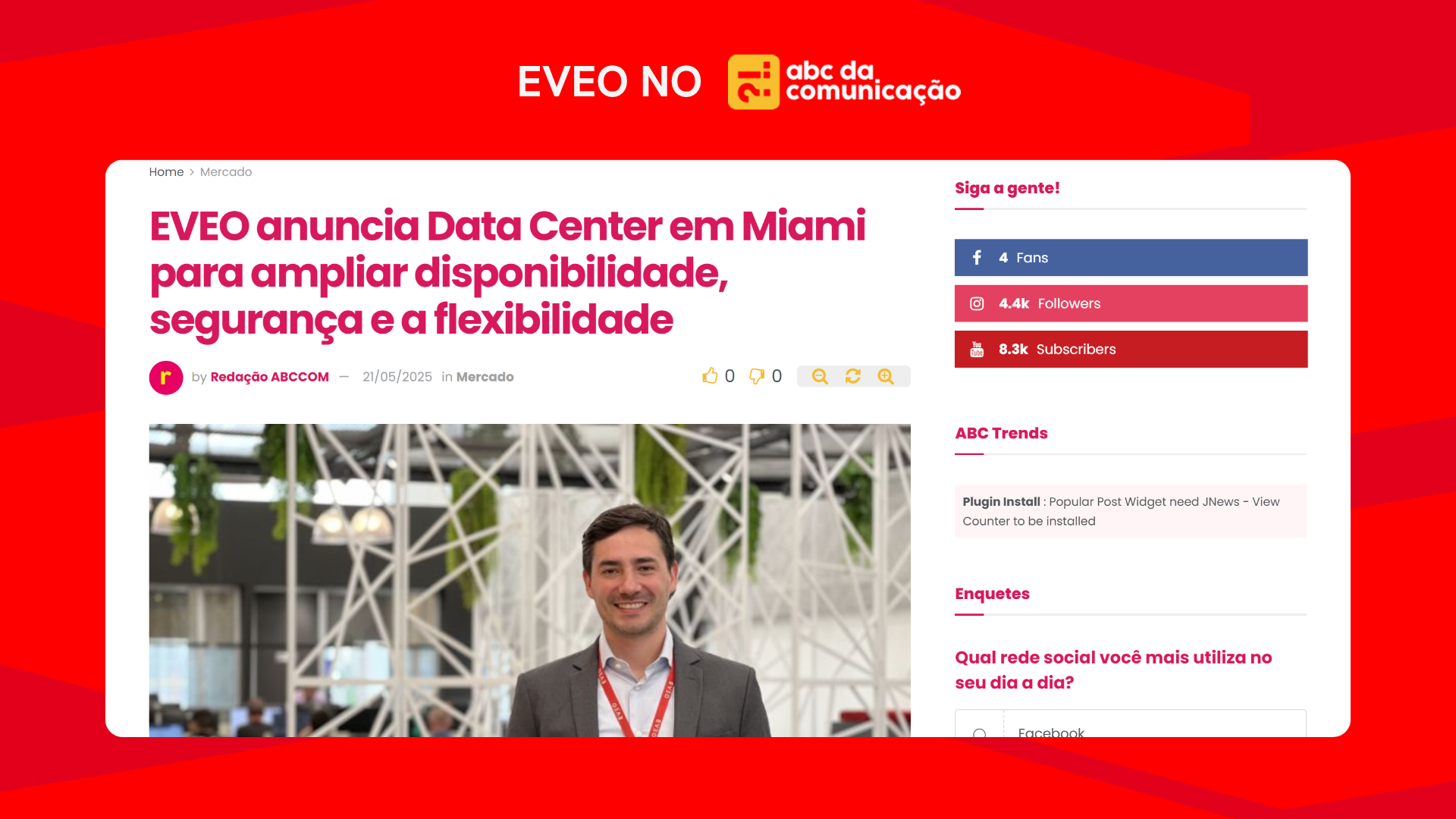 EVEO abre data center em Miami - Baguete